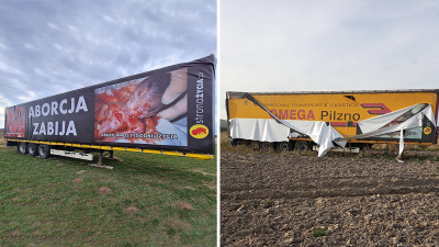 Pomóż naprawić billboard zniszczony przez aborcjonistów
